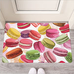 French Macaron Pattern Print Rubber Doormat