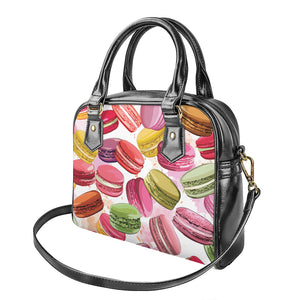 French Macaron Pattern Print Shoulder Handbag