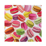 French Macaron Pattern Print Silk Bandana