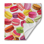 French Macaron Pattern Print Silk Bandana