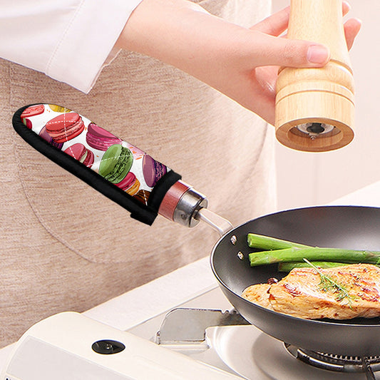 French Macaron Pattern Print Skillet Handle Cover