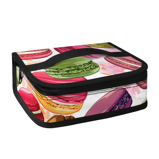 French Macaron Pattern Print Small Lunch Bag