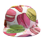 French Macaron Pattern Print Snapback Cap