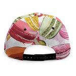 French Macaron Pattern Print Snapback Cap