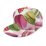 French Macaron Pattern Print Snapback Cap