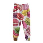 French Macaron Pattern Print Sweatpants