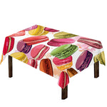 French Macaron Pattern Print Tablecloth