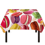 French Macaron Pattern Print Tablecloth