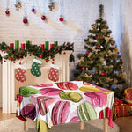 French Macaron Pattern Print Tablecloth