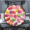 French Macaron Pattern Print Tire Cover