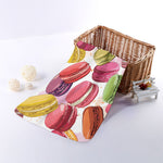 French Macaron Pattern Print Towel