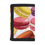 French Macaron Pattern Print Trifold Wallet