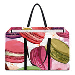 French Macaron Pattern Print Utility Tote Bag