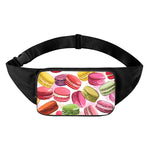 French Macaron Pattern Print Waist Bag