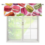 French Macaron Pattern Print Window Valance