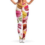 French Macaron Pattern Print Women's Leggings