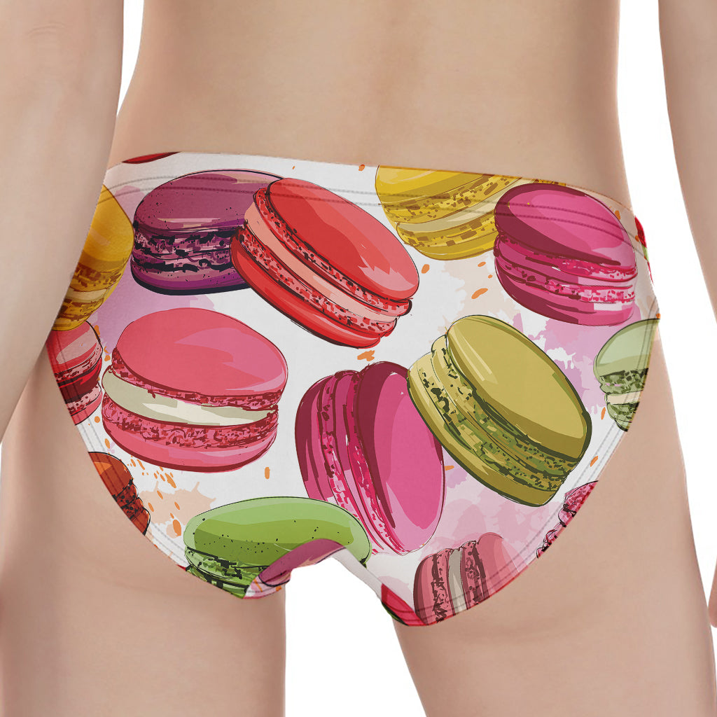 French Macaron Pattern Print Women's Panties