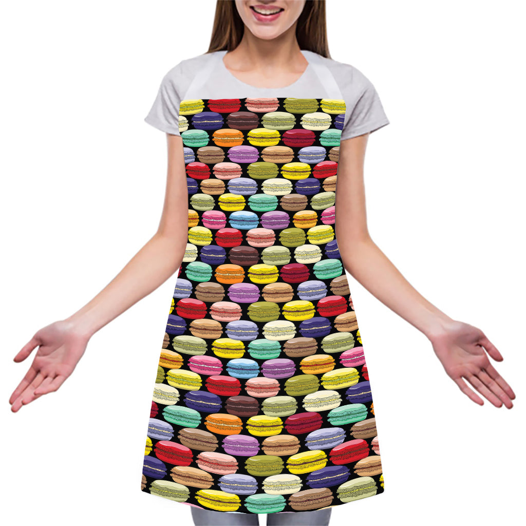 French Macarons Pattern Print Adjustable Apron