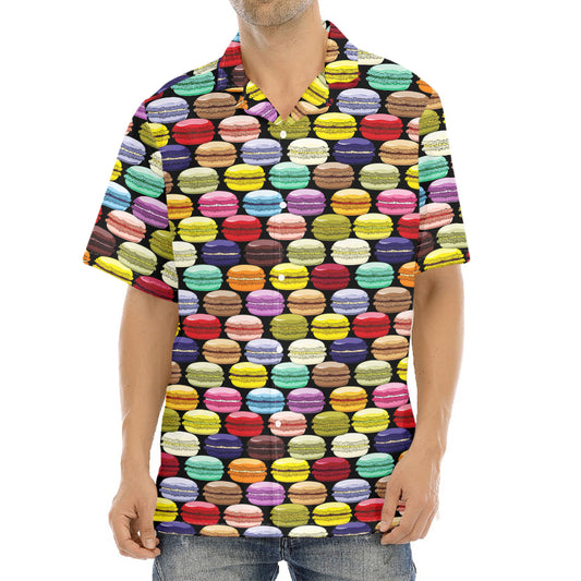 French Macarons Pattern Print Aloha Shirt
