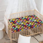 French Macarons Pattern Print Baby Crib Sheet