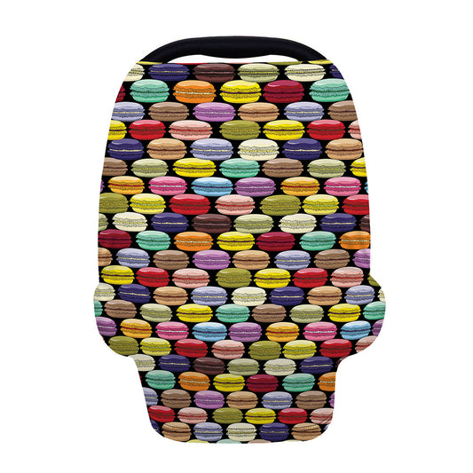 French Macarons Pattern Print Baby Seat Cover