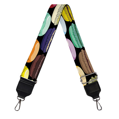 French Macarons Pattern Print Bag Strap