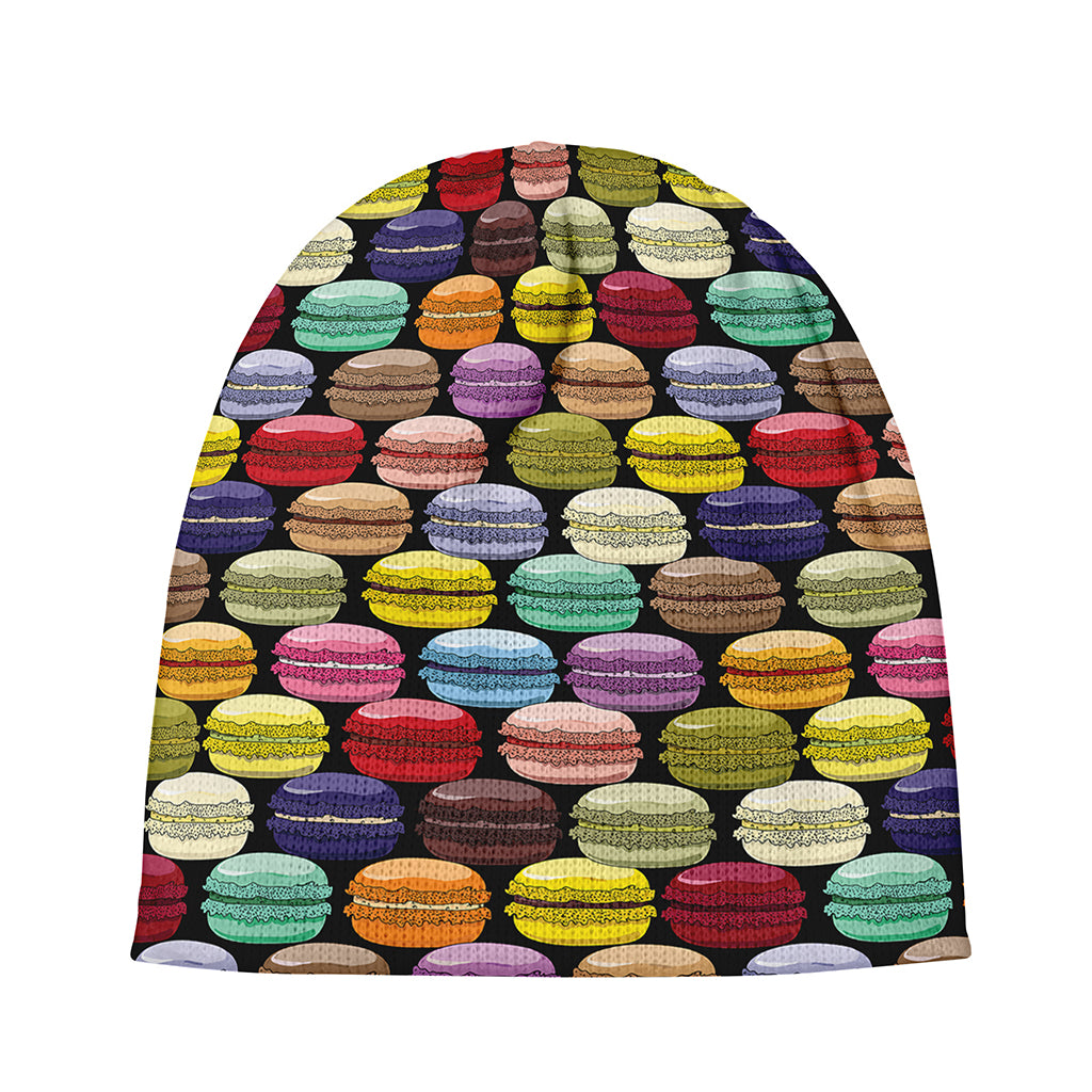 French Macarons Pattern Print Beanie