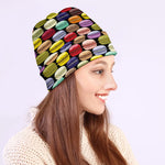 French Macarons Pattern Print Beanie