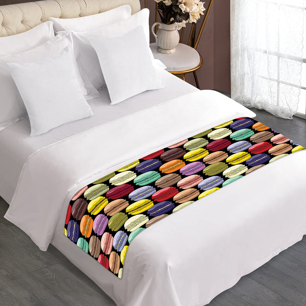 French Macarons Pattern Print Bed Runner