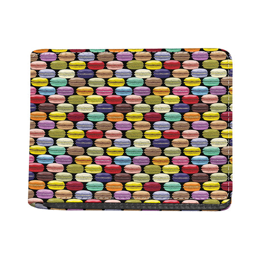 French Macarons Pattern Print Bifold Wallet