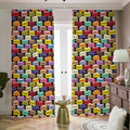 French Macarons Pattern Print Dimout Pencil Pleat Curtains