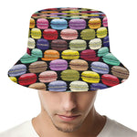 French Macarons Pattern Print Bucket Hat