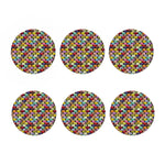 French Macarons Pattern Print Coaster Set