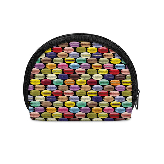 French Macarons Pattern Print Coin Purse