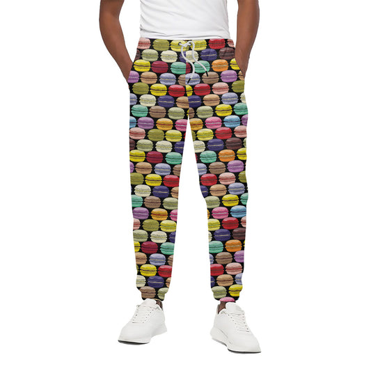 French Macarons Pattern Print Cotton Pants