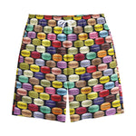 French Macarons Pattern Print Cotton Shorts