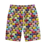 French Macarons Pattern Print Cotton Shorts