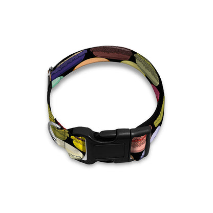 French Macarons Pattern Print Dog Collar