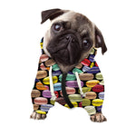 French Macarons Pattern Print Dog Zip Up Hoodie