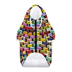 French Macarons Pattern Print Dog Zip Up Hoodie