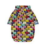 French Macarons Pattern Print Dog Zip Up Hoodie
