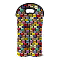 French Macarons Pattern Print Double Neoprene Wine Tote