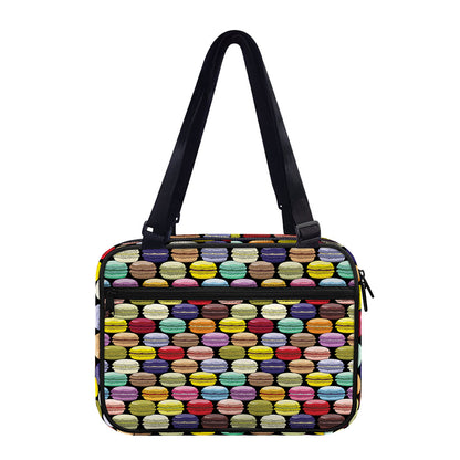 French Macarons Pattern Print Double Strap Bible Bag