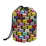 French Macarons Pattern Print Drawstring Makeup Bag