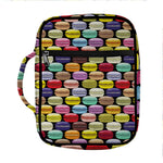 French Macarons Pattern Print Front Pocket Bible Bag