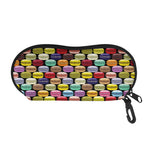 French Macarons Pattern Print Glasses Case