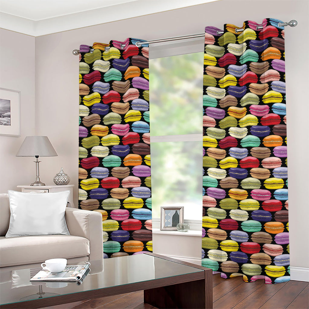 French Macarons Pattern Print Grommet Curtains