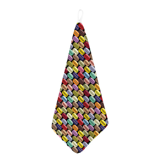 French Macarons Pattern Print Hand Towel