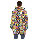 French Macarons Pattern Print Hoodie Blanket