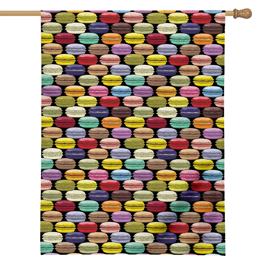 French Macarons Pattern Print House Flag